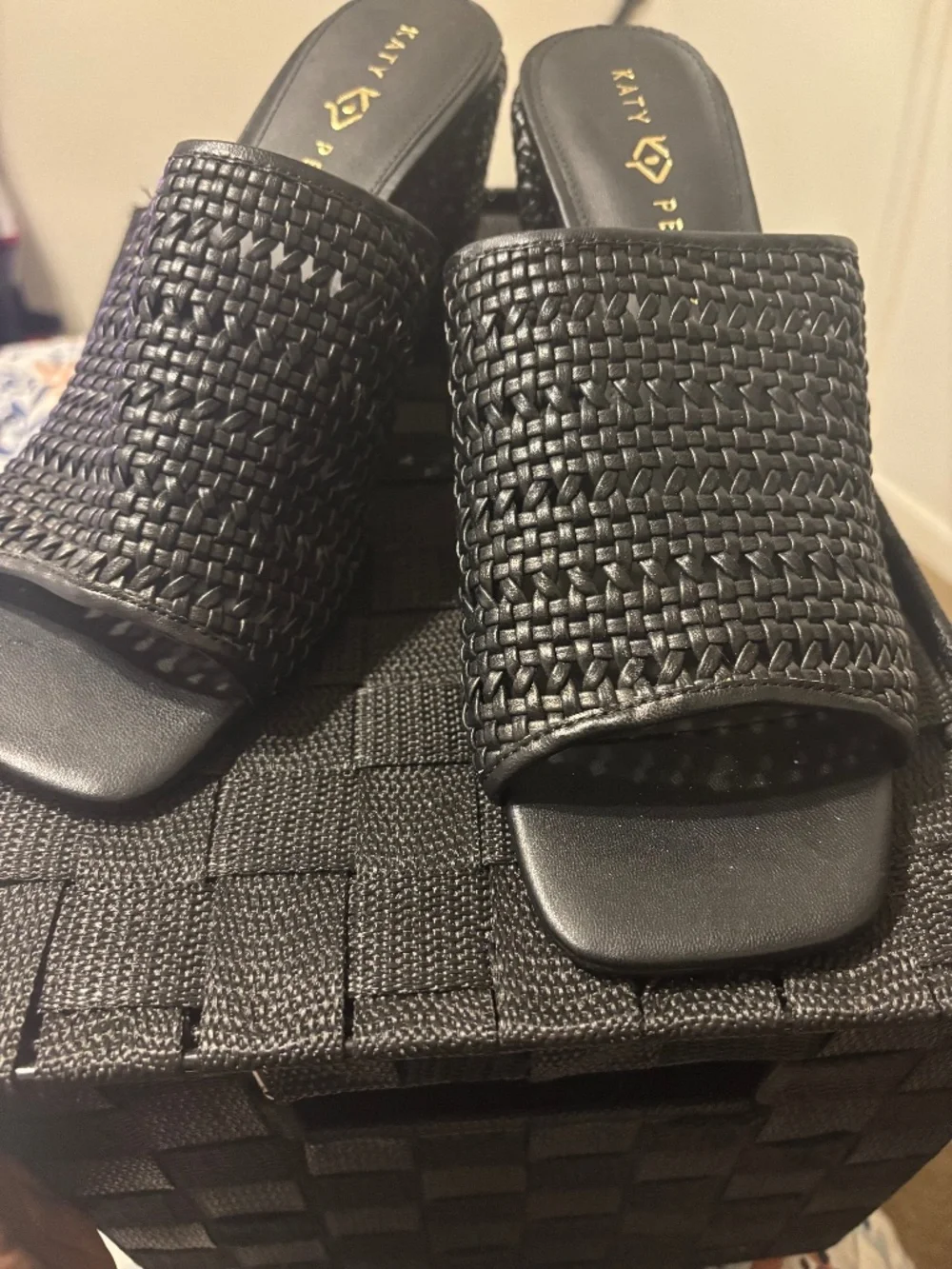 Size 11 Katy Perry Black WovenHeels